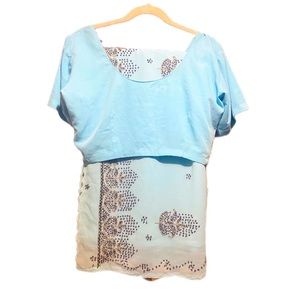Sky Blue Indian Sari